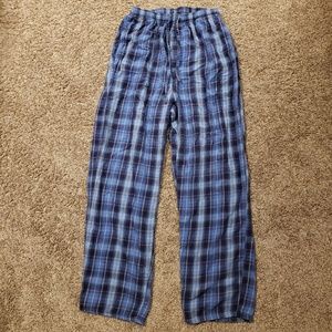 Men's Stafford Blue Plaid Pajama Pants